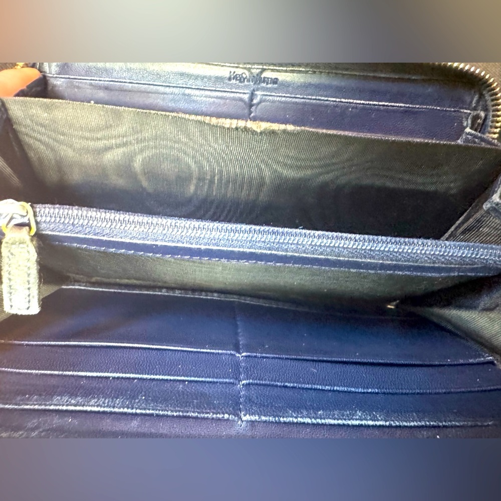 Yves Saint Laurent Authentic Y-Mail Patent Leather Wallet Rare Vintage YSL - Picture 9 of 13